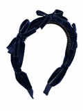 Velvet Ribbon Bows Tiny Bows Headband - additional view