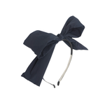 Taffeta Winter Edition Dressy Bow Headband - Navy