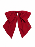Taffeta Winter Edition Dressy Bow Clip - Burgundy