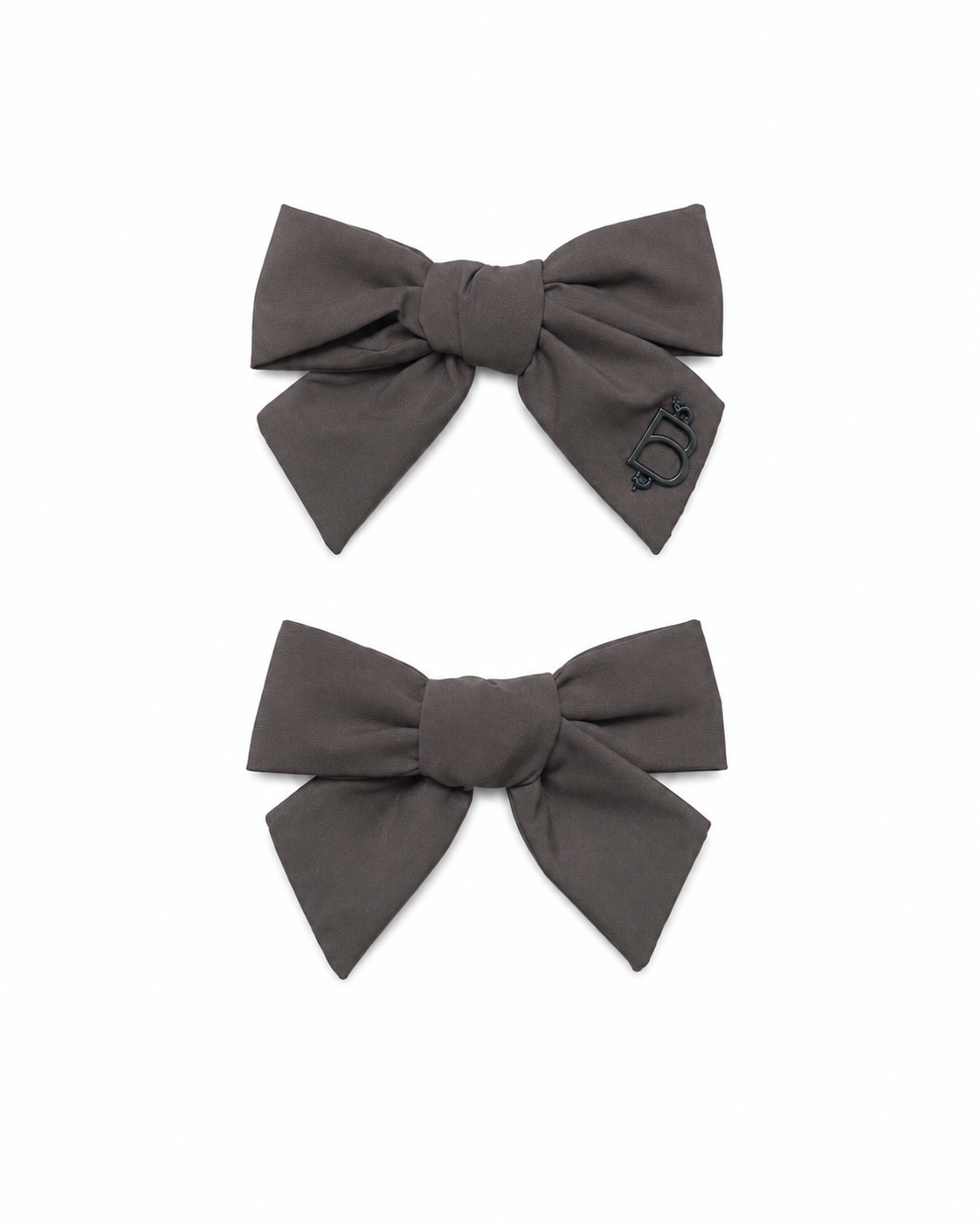 Taffeta Winter Edition Mini Bow Clip Set - Gray