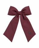 Taffeta Winter Edition Classic Medium Bow Clip - Burgundy