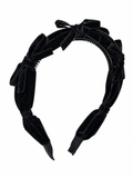 Velvet Ribbon Bows Tiny Bows Headband - additional view