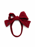 Taffeta Winter Edition Dressy Bow Nylon Band - Burgundy - Larger Bow