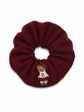Bandeau Teddy Knits Scrunchie - Burgundy