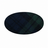 Plaids Oval Barrette - RL Navy/ Green