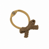 Textured Woolen Braid Baby Nylon Band - Brown