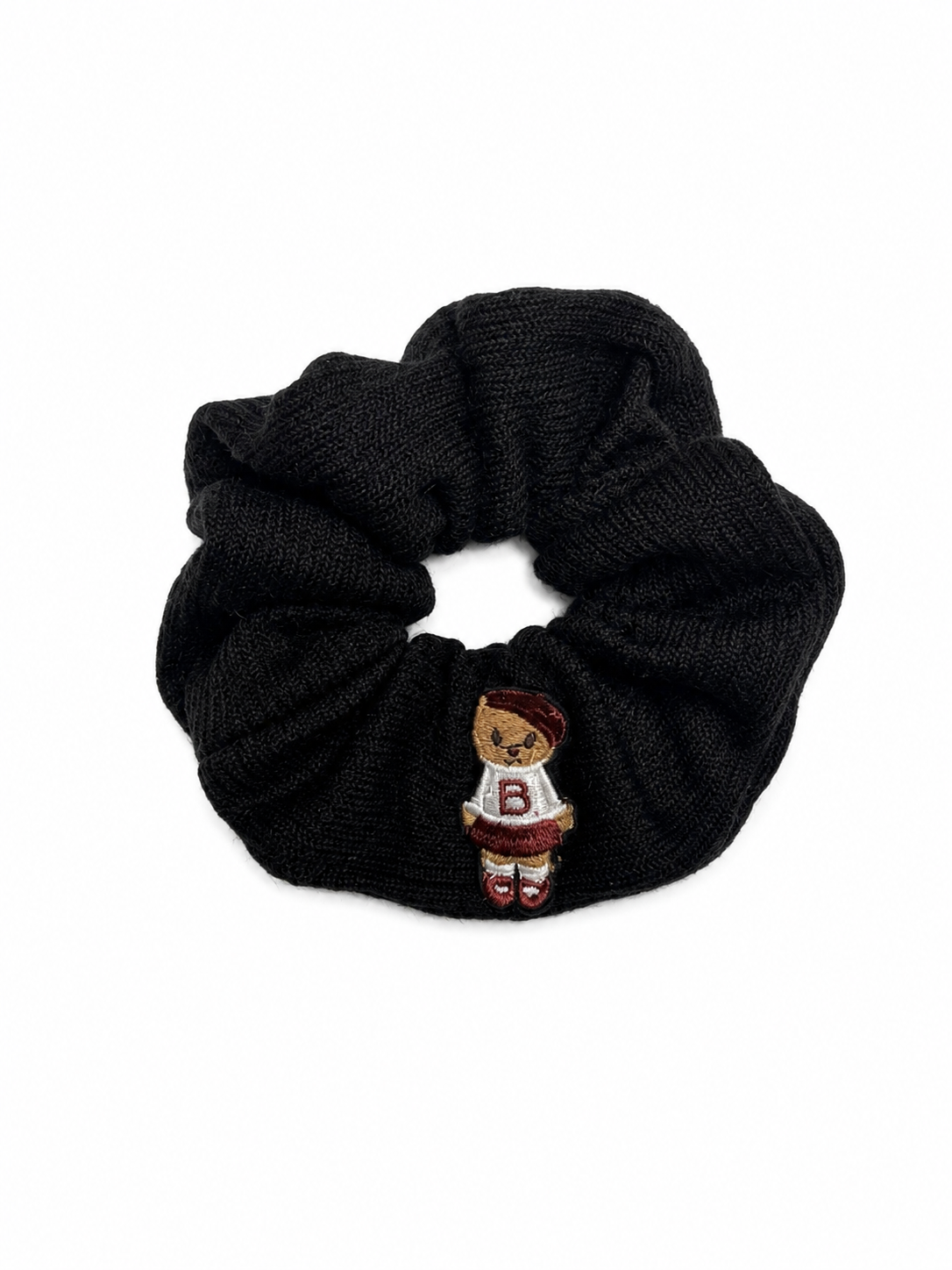 Bandeau Teddy Knits Scrunchie - Black