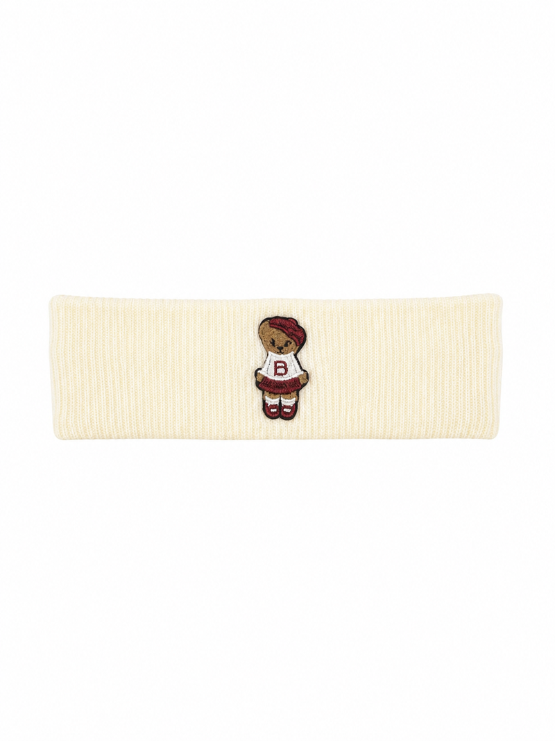 Bandeau Teddy Knits Sweatband - Cream
