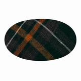 Plaids Oval Barrette - Green/ Gray