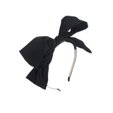 Taffeta Winter Edition Dressy Bow Headband - Black