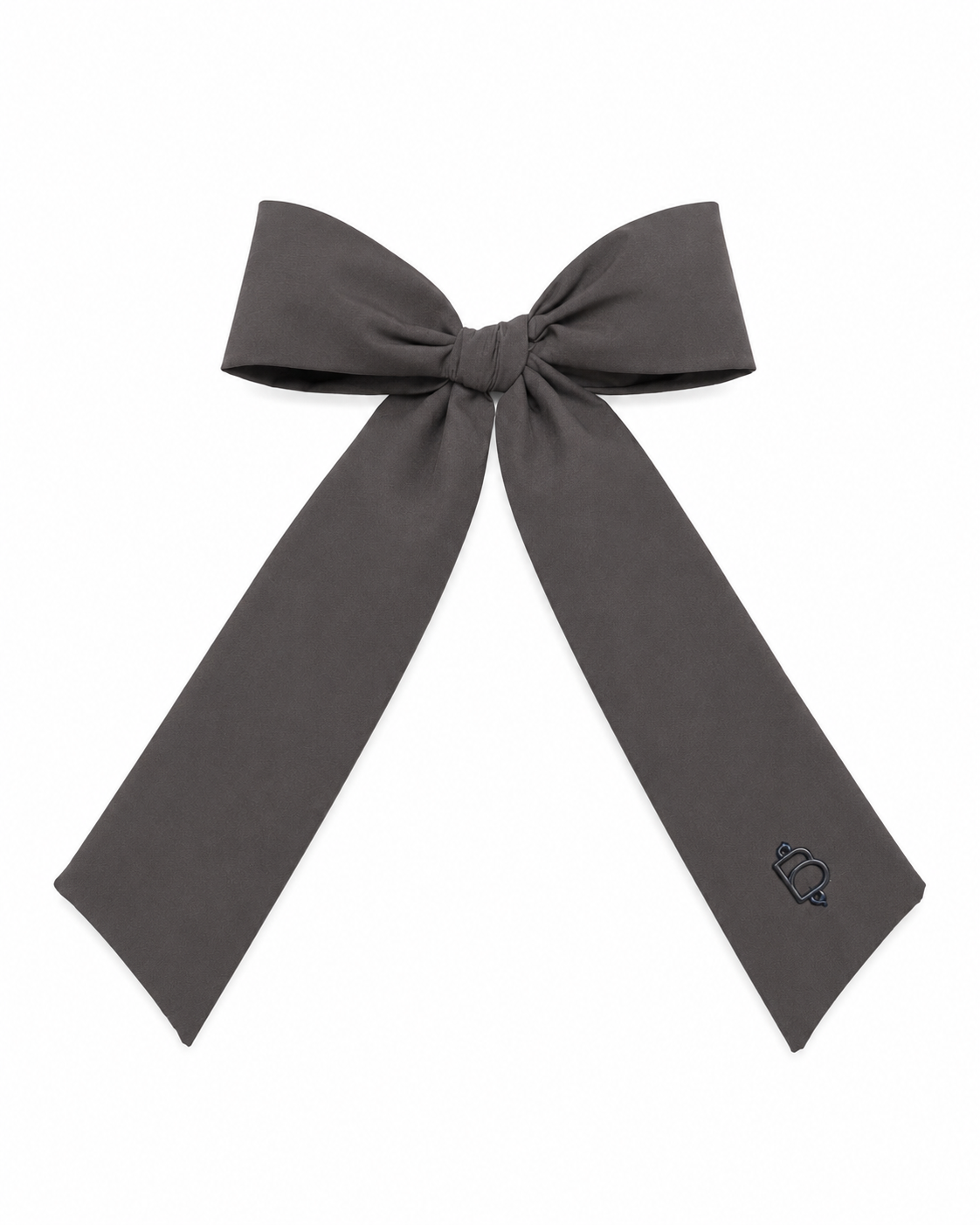 Taffeta Winter Edition Classic Large Bow Clip - Gray