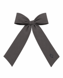 Taffeta Winter Edition Classic Large Bow Clip - Gray
