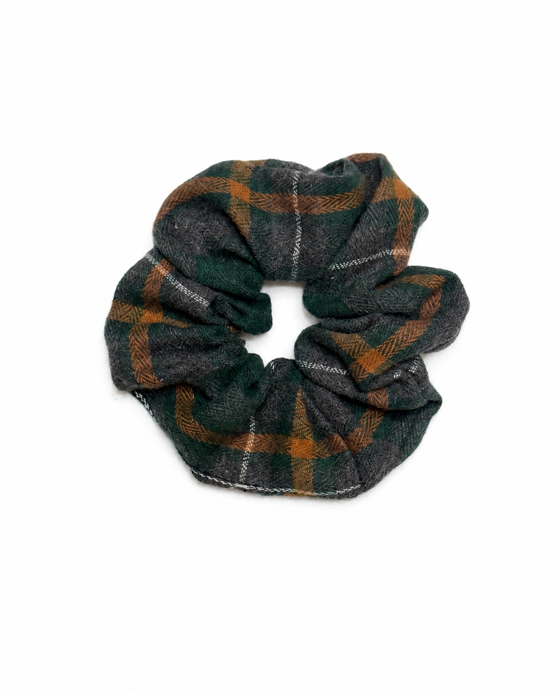 Plaids Scrunchie - Green/ Gray