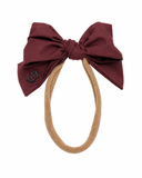 Taffeta Winter Edition Dressy Bow Nylon Band - Plum - Larger Bow