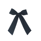 Taffeta Winter Edition Classic Large Bow Clip - Navy