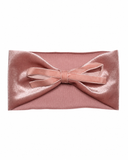 Velvet Ribbon Bows Ribbon Bow Baby Band - Mauve - Medium (6-12M)