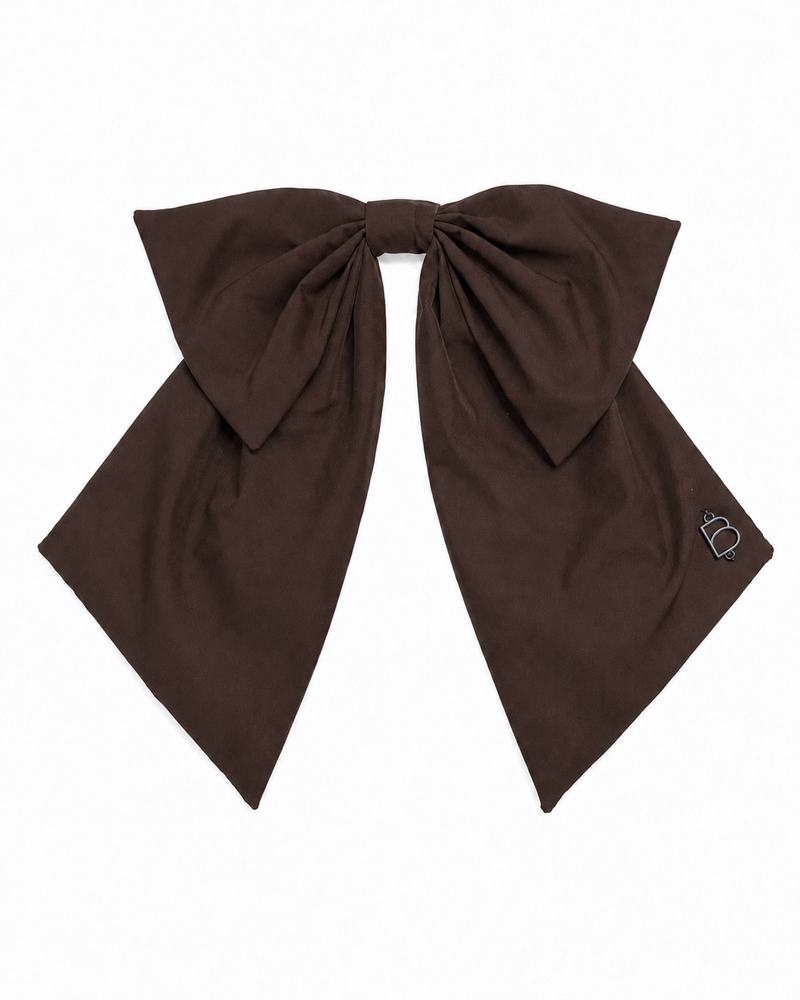 Taffeta Winter Edition Dressy Bow Clip - Brown