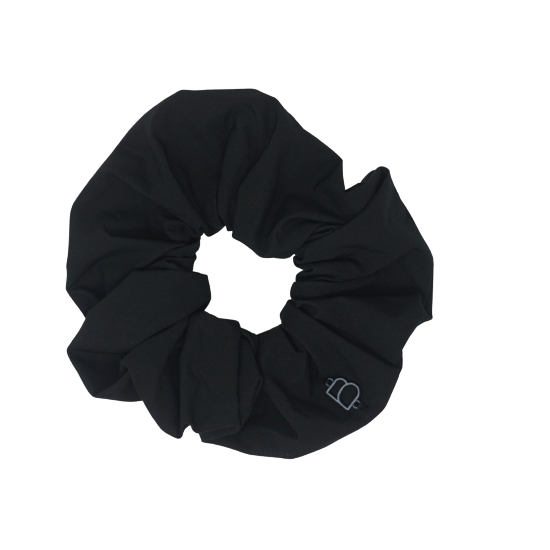 Taffeta Winter Edition Oversized Scrunchie - Black