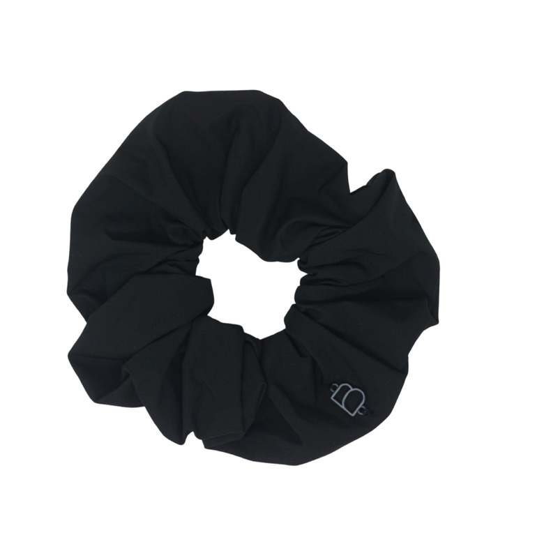 Taffeta Winter Edition Oversized Scrunchie - Black