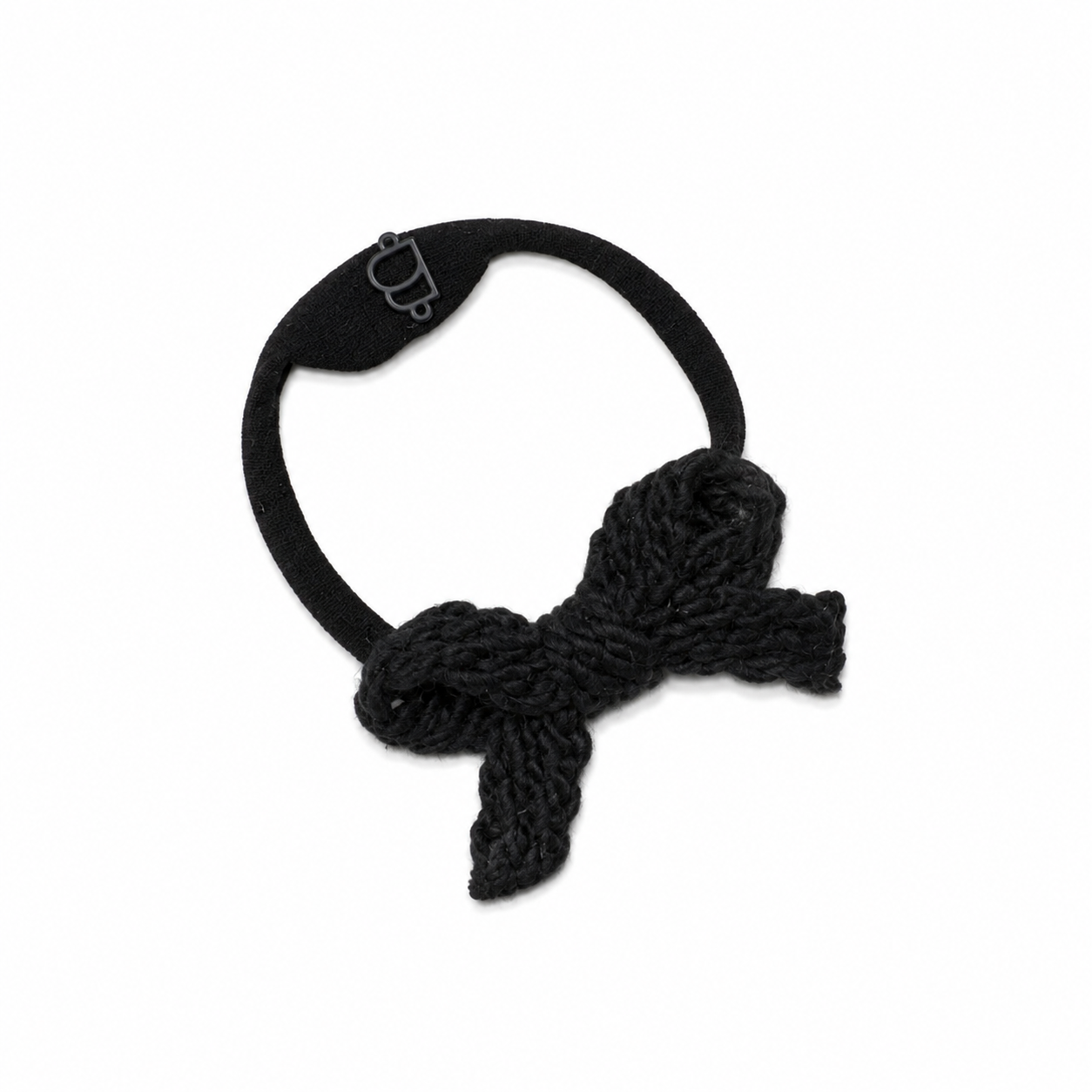 Textured Woolen Braid Baby Nylon Band - Black