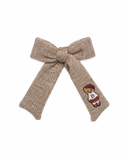 Bandeau Teddy Knits Medium Bow Clip - Oat