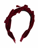Velvet Ribbon Bows Tiny Bows Headband - additional view