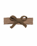 Textured Woolen Braid Baby Modal Band - Brown - Medium (6-12M)