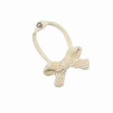 Textured Woolen Braid Baby Nylon Band - Cream