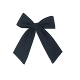 Taffeta Winter Edition Classic Medium Bow Clip - Navy