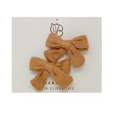 Classic Knit Mini Bow Clip Set