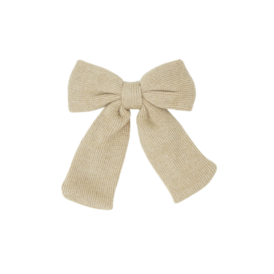 Classic Knit Small Bow Hair Clip