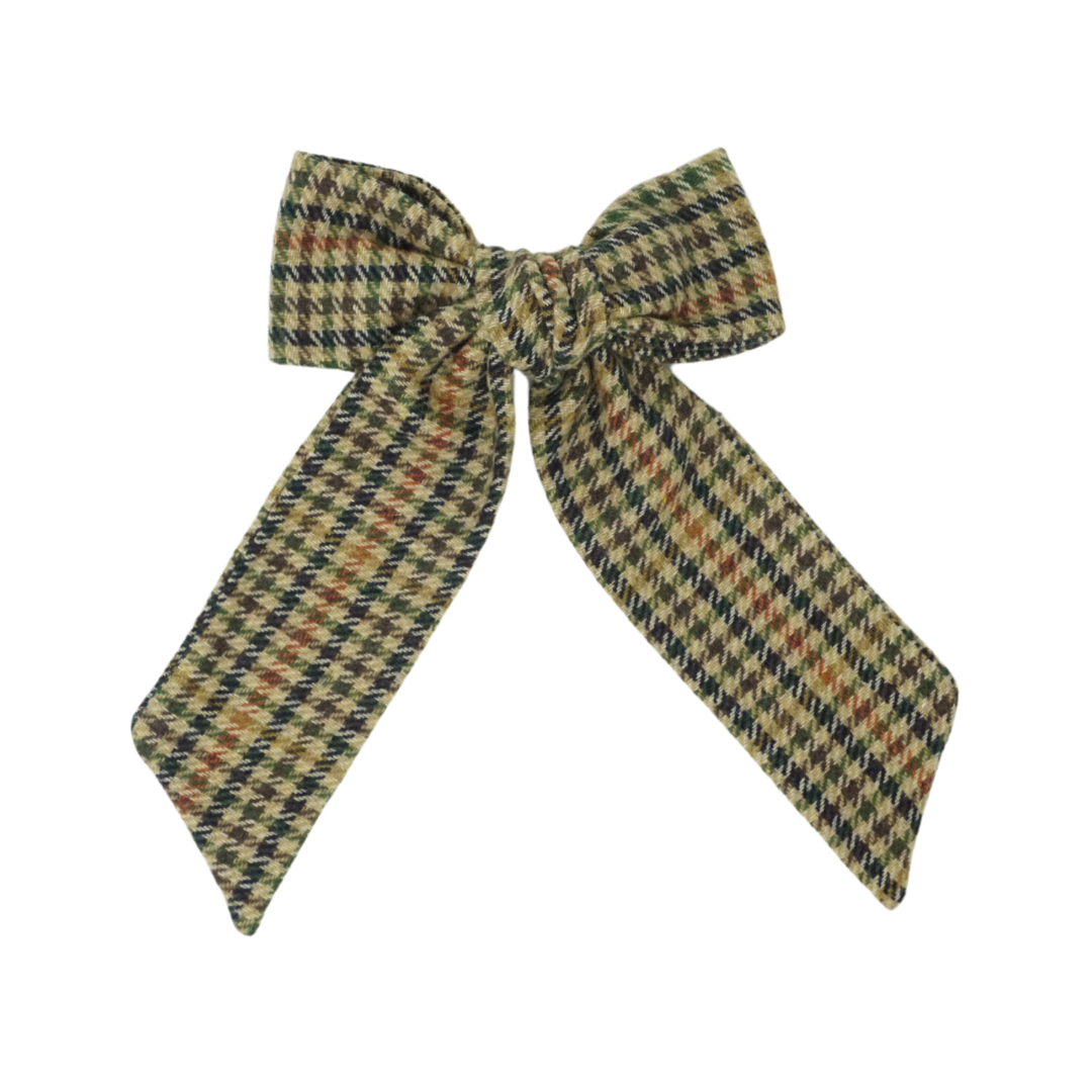 Colored Plaid Large Bow Clip