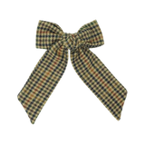 Colored Plaid Large Bow Clip