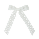Cutwork Lace Eyelet Large Bow Clip