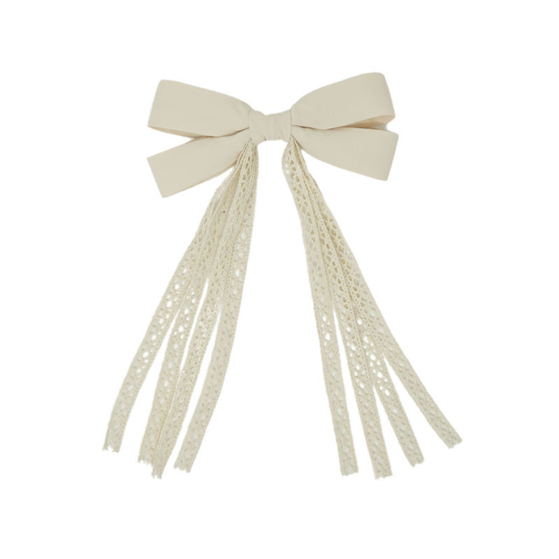 Dreamy Lace Strand Large Bow Clip