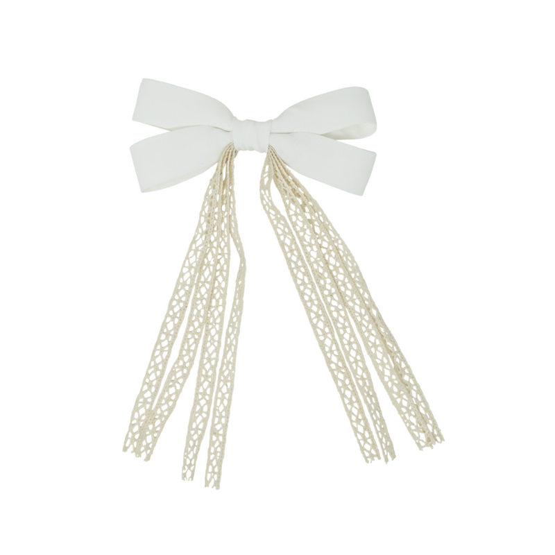 Dreamy Lace Strand Large Bow Clip