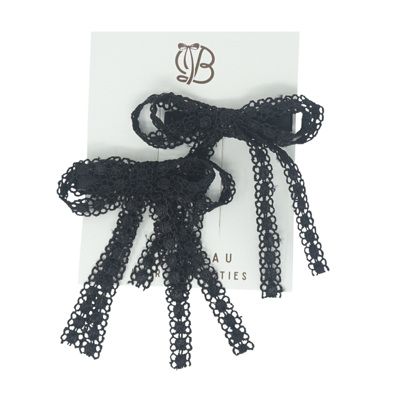 Dreamy Lace Strand Mini+ Bow Clip Set
