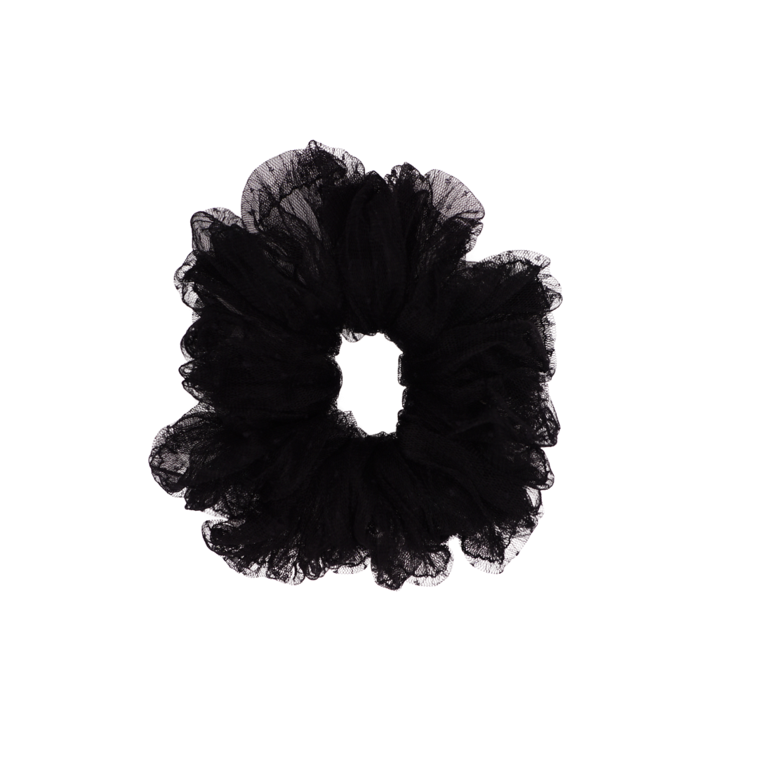 Dressy Dot Tulle Fluffy Scrunchie