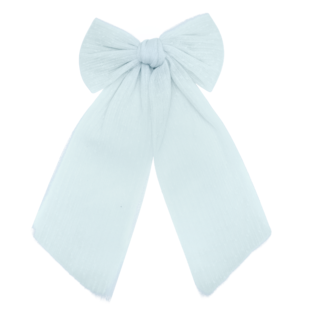 Dressy Dot Tulle Large Bow Clip