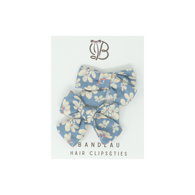 Floral Collection Mini Bow Clip Set