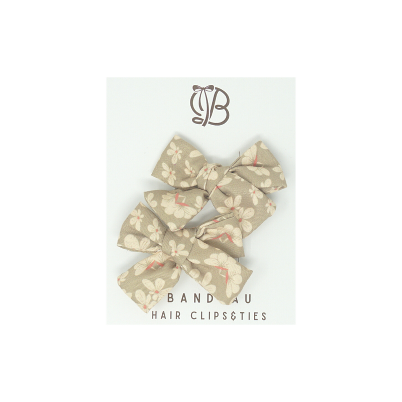 Floral Collection Mini Bow Clip Set