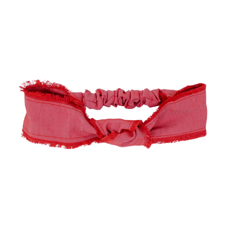 Frayed Denim Knot Baby Band