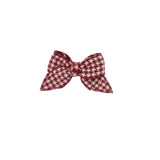 Houndstooth Bow Hair Clip - Small