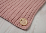 Dusty Pink Classic Knit Baby Blanket
