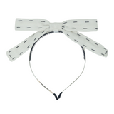 Linen Stitched 
 Bow Headband