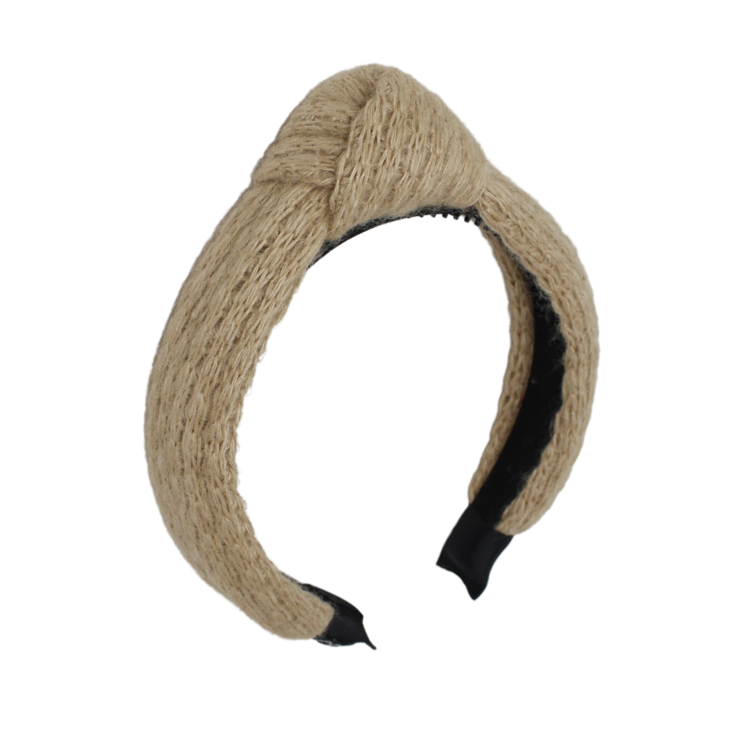 Mohair Cable Crochet Knot Headband