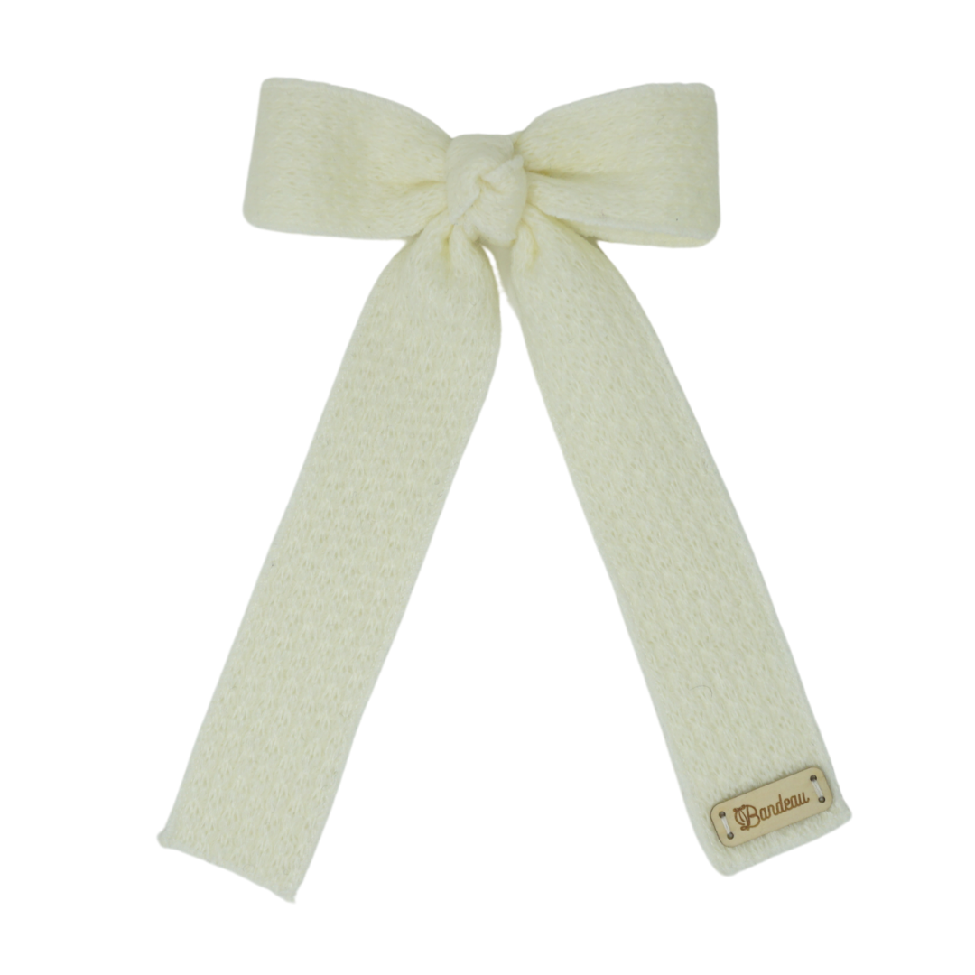Mohair Cable Crochet XL Hair Clip
