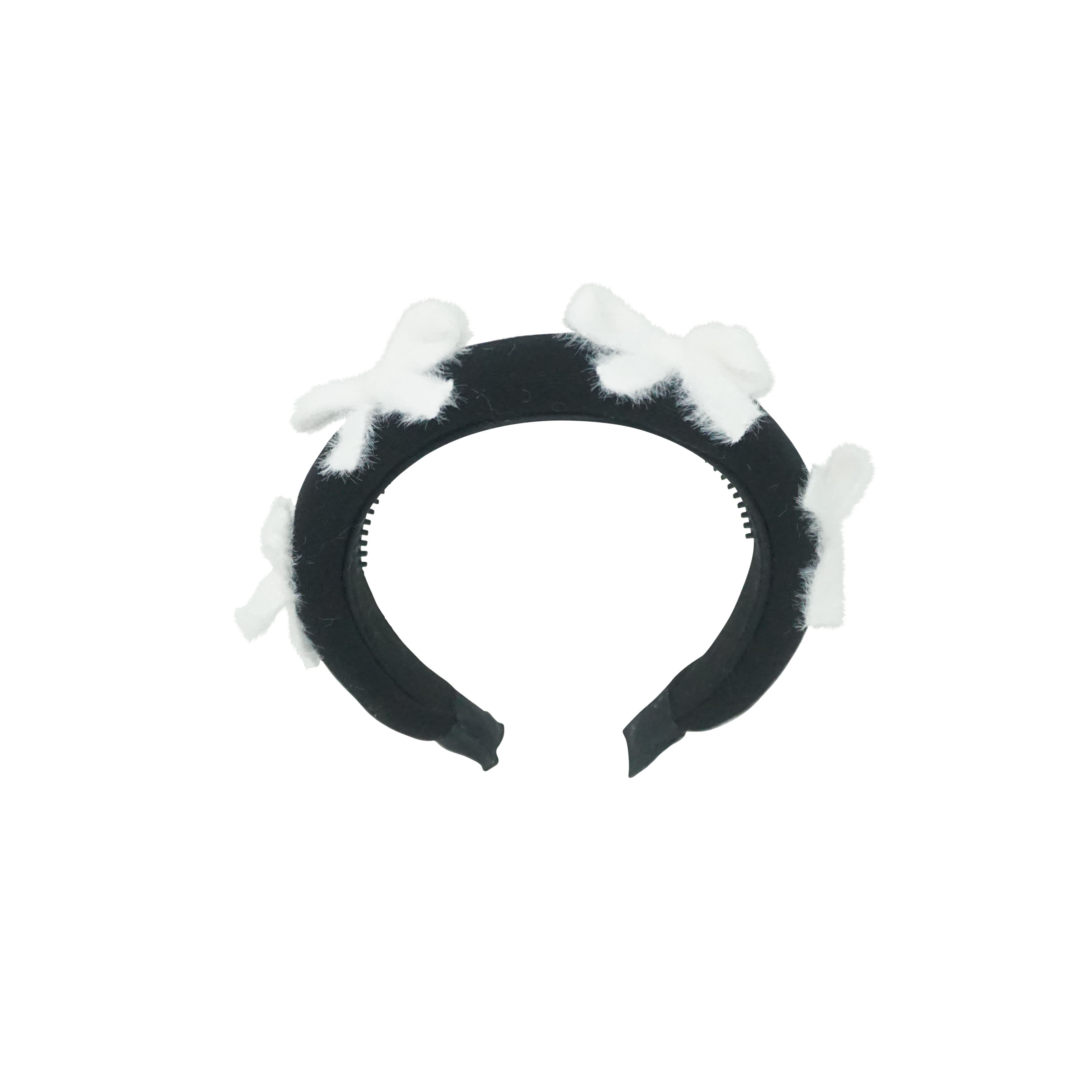 Fur Bow Padded Headband