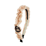 Perforated Floral Lace Ruffle Headband