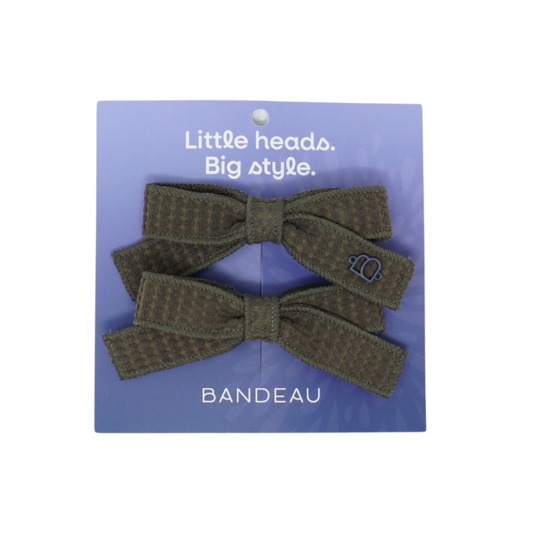 Quilted Corduroy Small Bow Clip Set quilted-corduroy-small-bow-clip-set